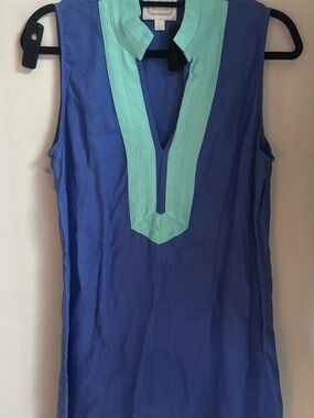 Sail to Sable Blue Camisole with Mint Trim